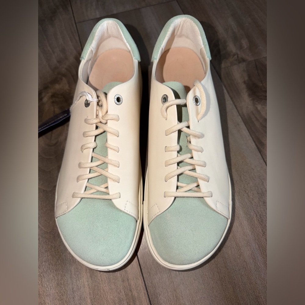 Birkenstock Bend Low Leather & Suede Sneakers - Matcha/Eggshell - Size 9 - Picture 12 of 12